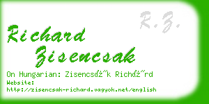 richard zisencsak business card